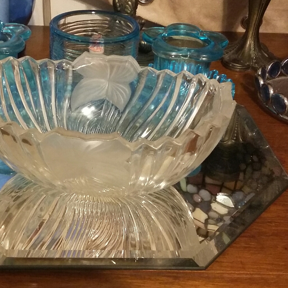 vintage Crystal glass bowl